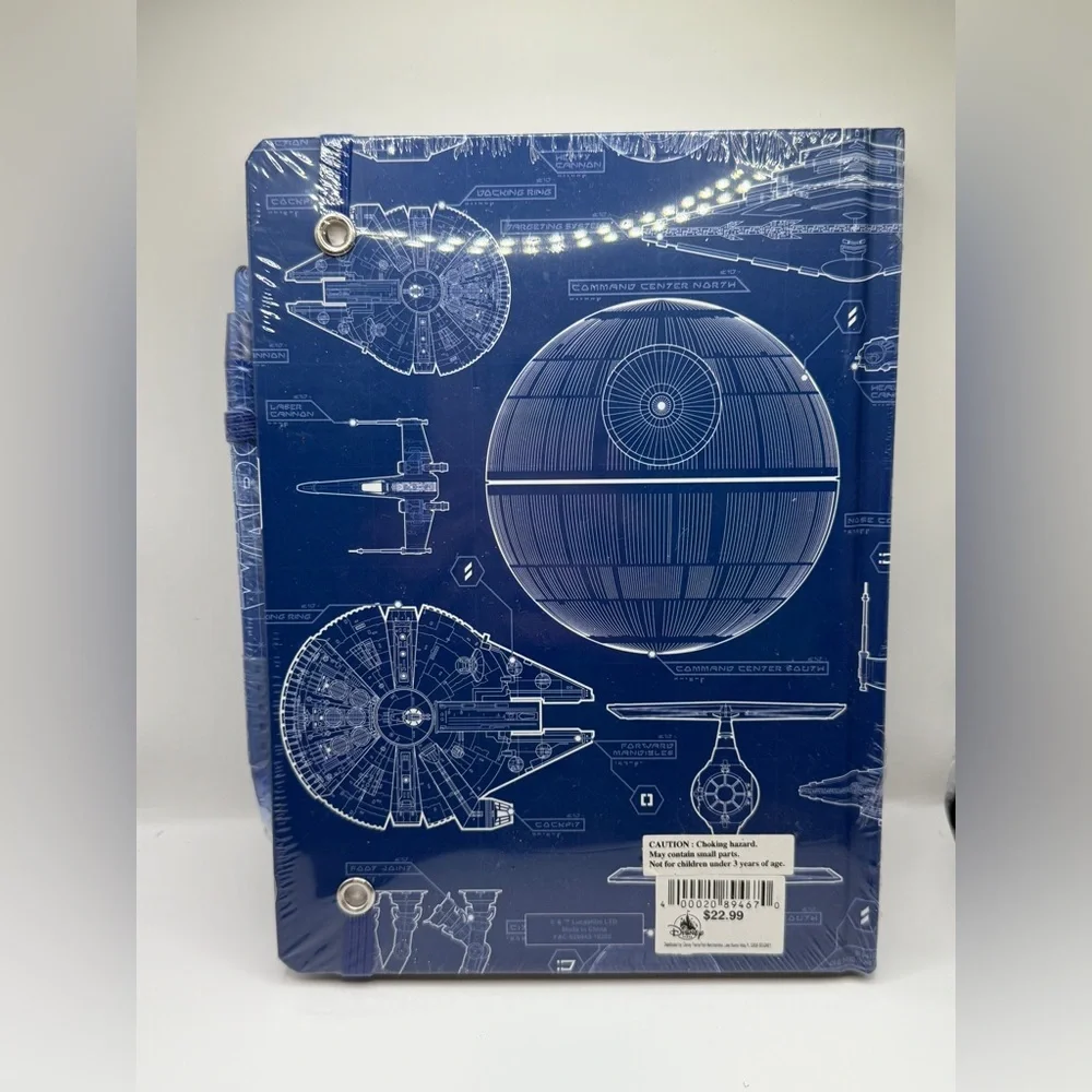Disney Star Wars Blueprint Journal NIP With Pen  SKU0753